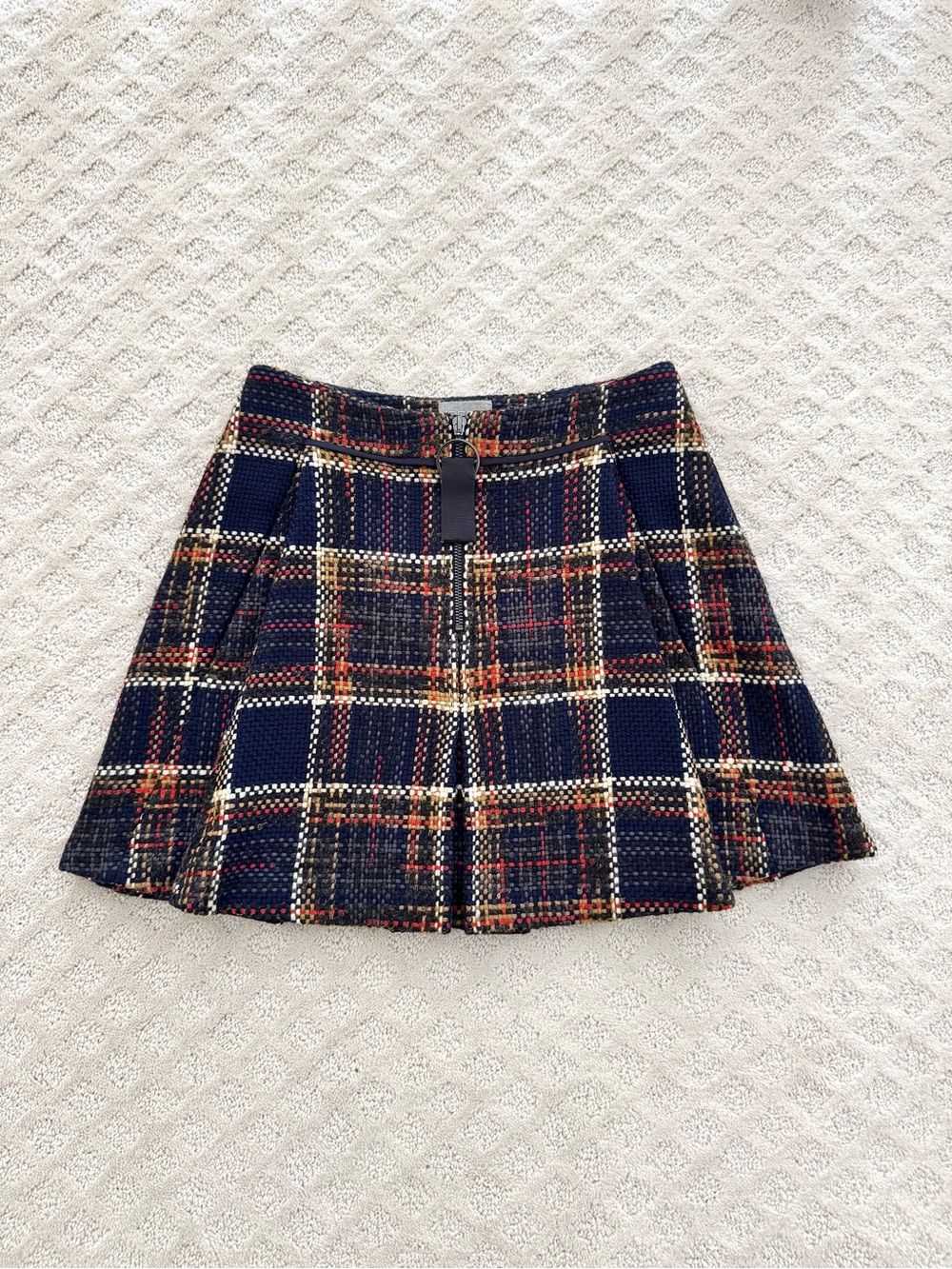 Jason Wu - GREY Quarter-Zip Plaid
Tweed Mini Skirt size 2, NWOT.